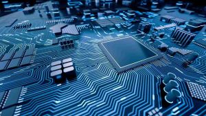 Close up motherboard shot