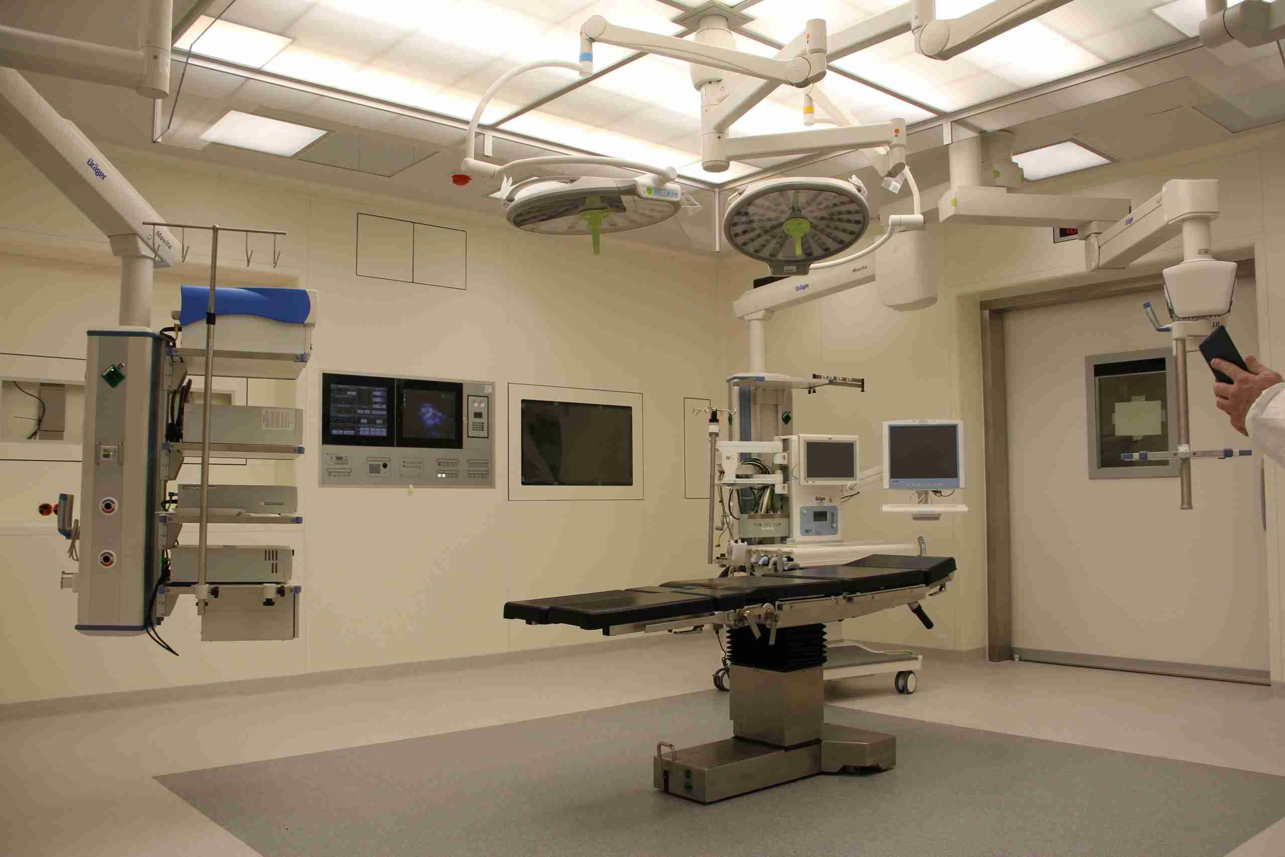 Operating room filled with medical devices