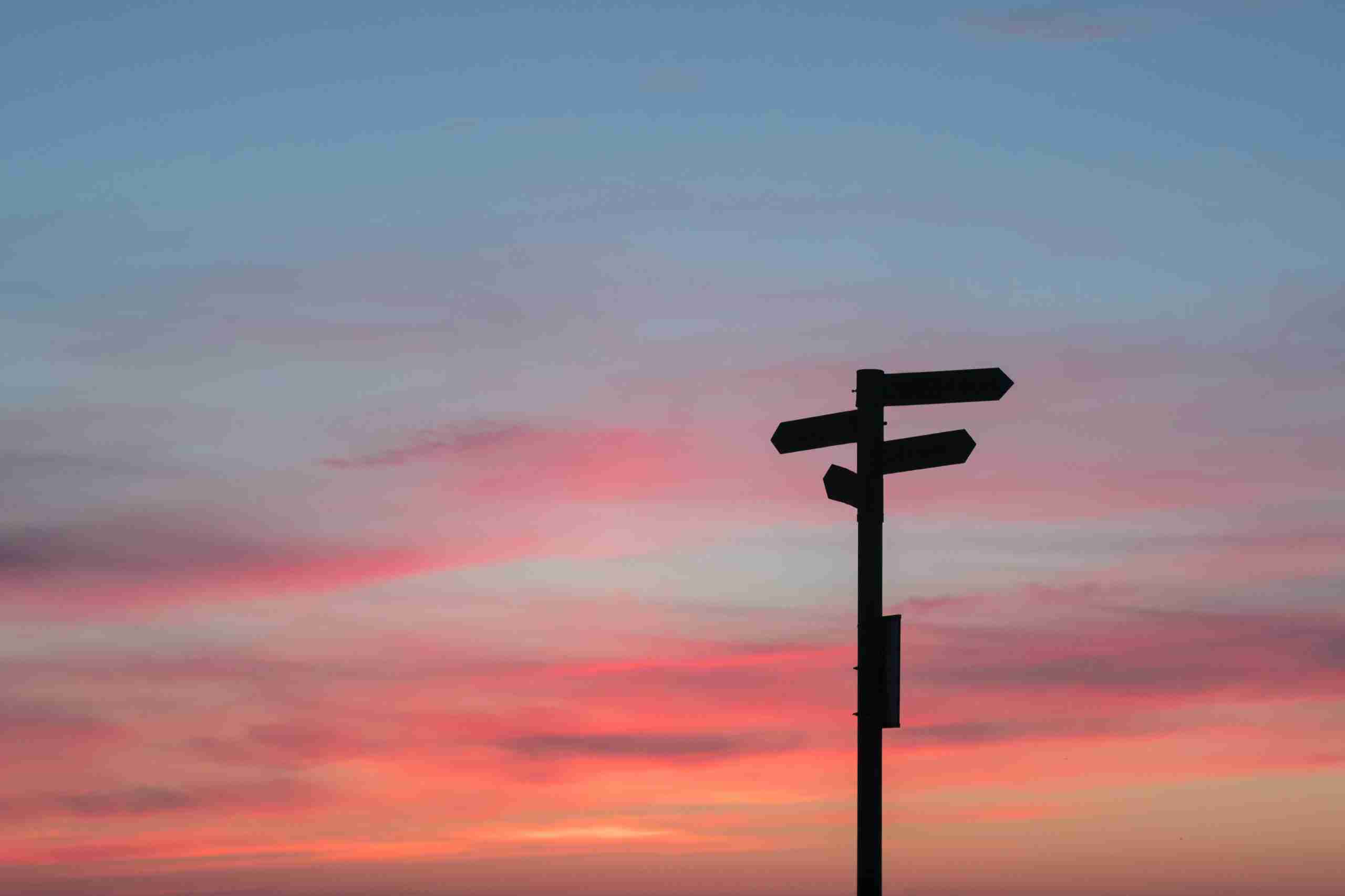 Sunsets on road signs