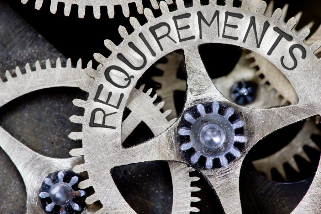 gears with cogs to represent effective requirements
