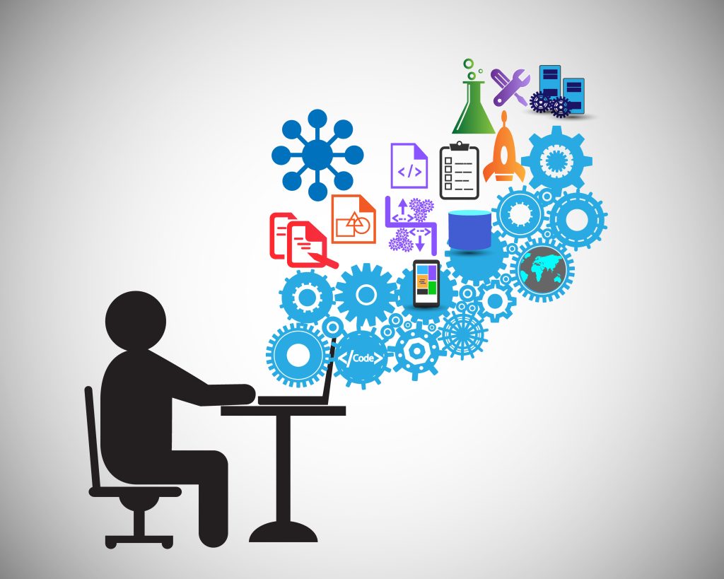 An image depicting an engineer at work